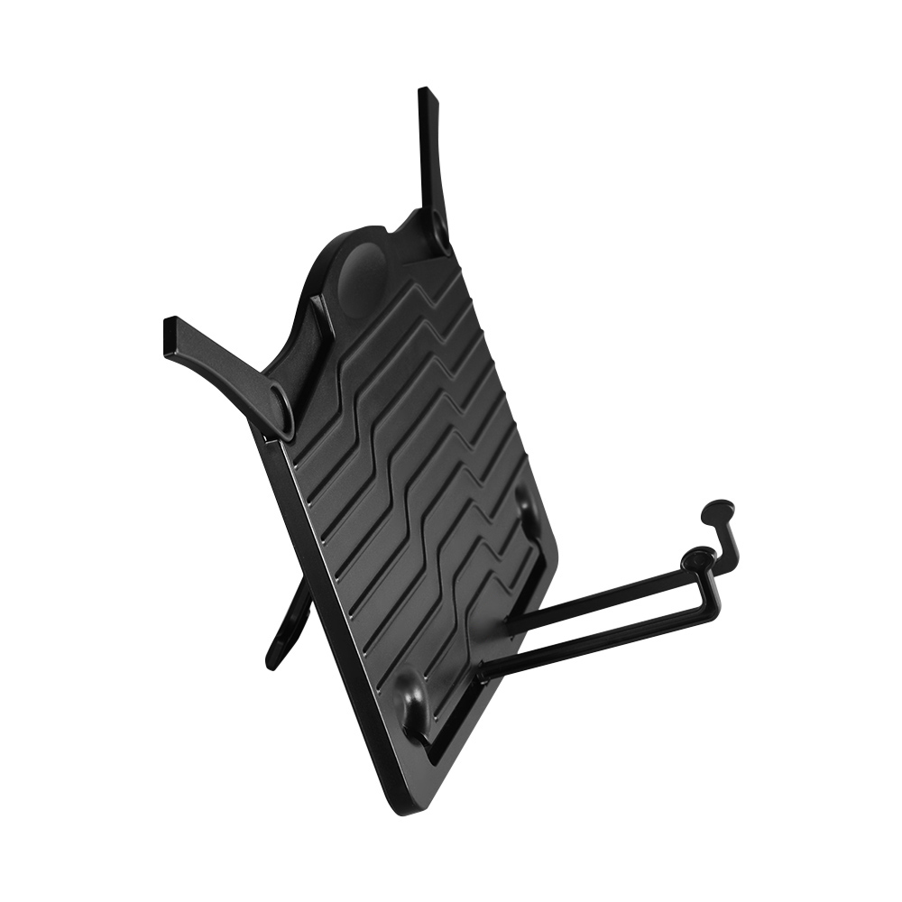 [okoogee]Mini Desktop Music Stand Cookbook Tablet Smartphone Book Reading Document Stand Holder Lightweight ABS Material Black