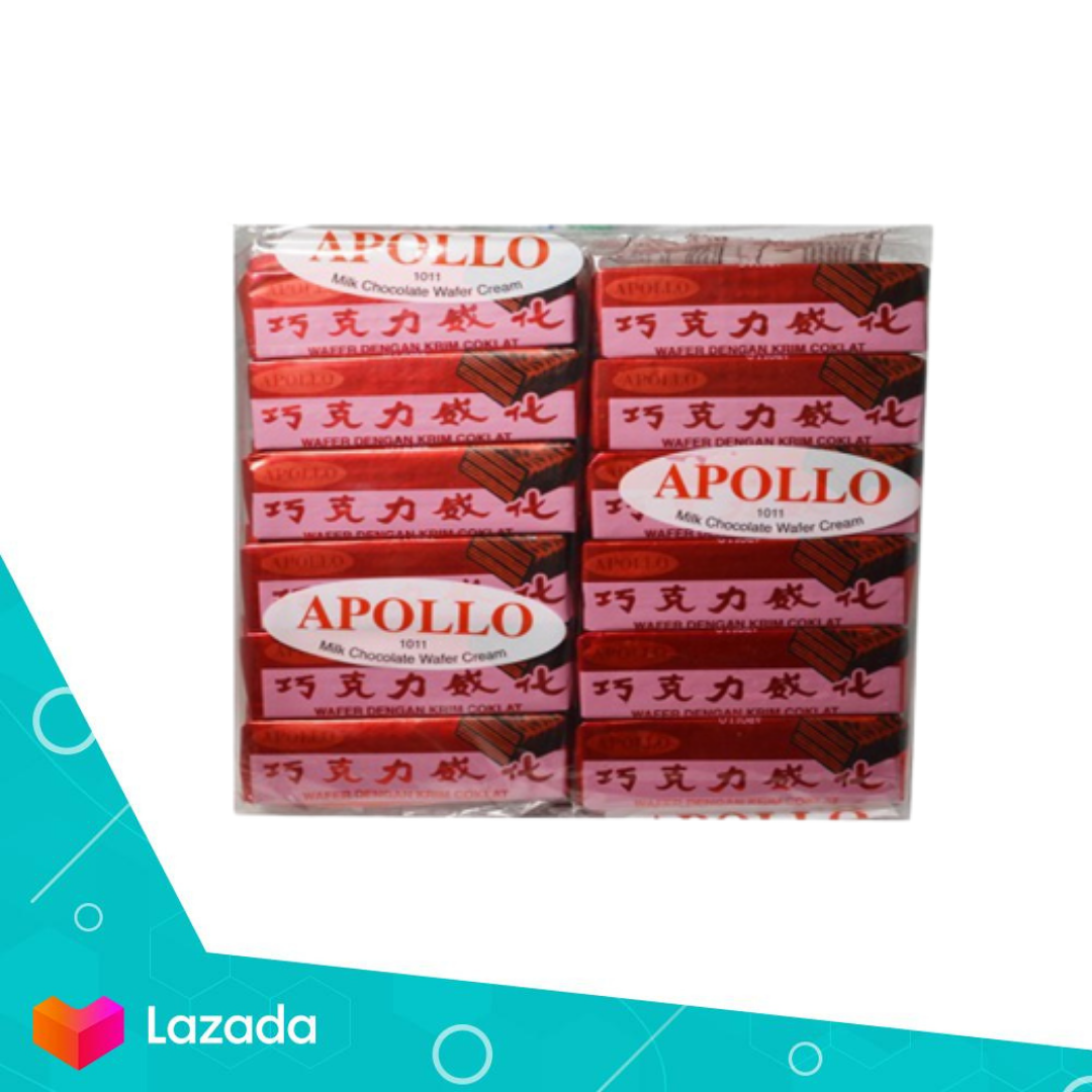 ขนม ช็อกโกแลต Apollo เวเฟอร์ เคลือบช็อกโกแลต ช็อคโกแลต ช้อกโกแลต ห่อใหญ่ 48แท่ง พร้อมส่ง มีเก็บปลายทาง