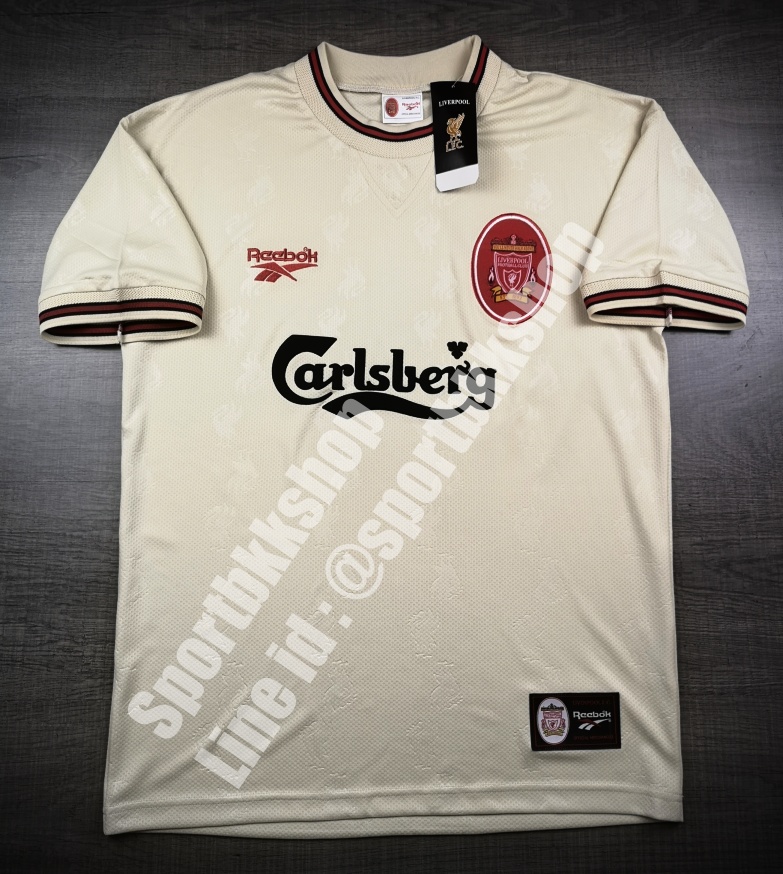 [Retro] - เสื้อฟุตบอล Liverpool Away ลิเวอร์พูล เยือน สีครีม 1996/97