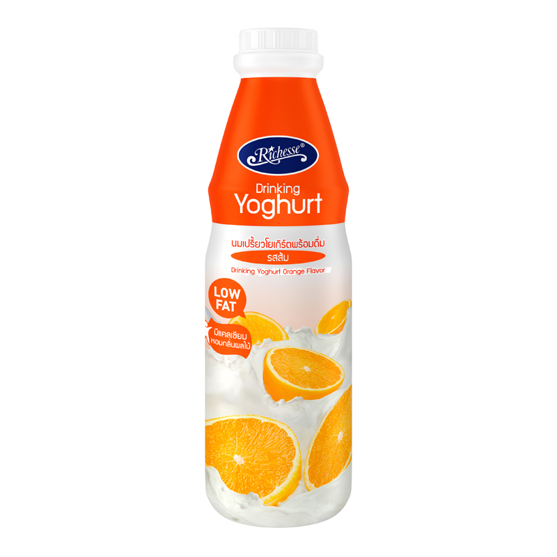 ริชเชส โยเกิร์ตนมเปรี้ยวพร้อมดื่ม รสส้ม 800 มล./Riches Yoghurt Sour Milk with Orange Flavor 800ml