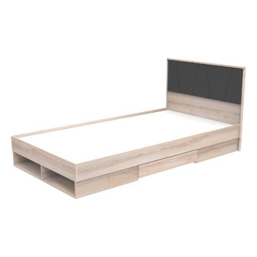 RF Furniture เตียงนอน 3.5ฟุต มาริโอ้ สีโซลิดกราไฟท์ ( Bed )