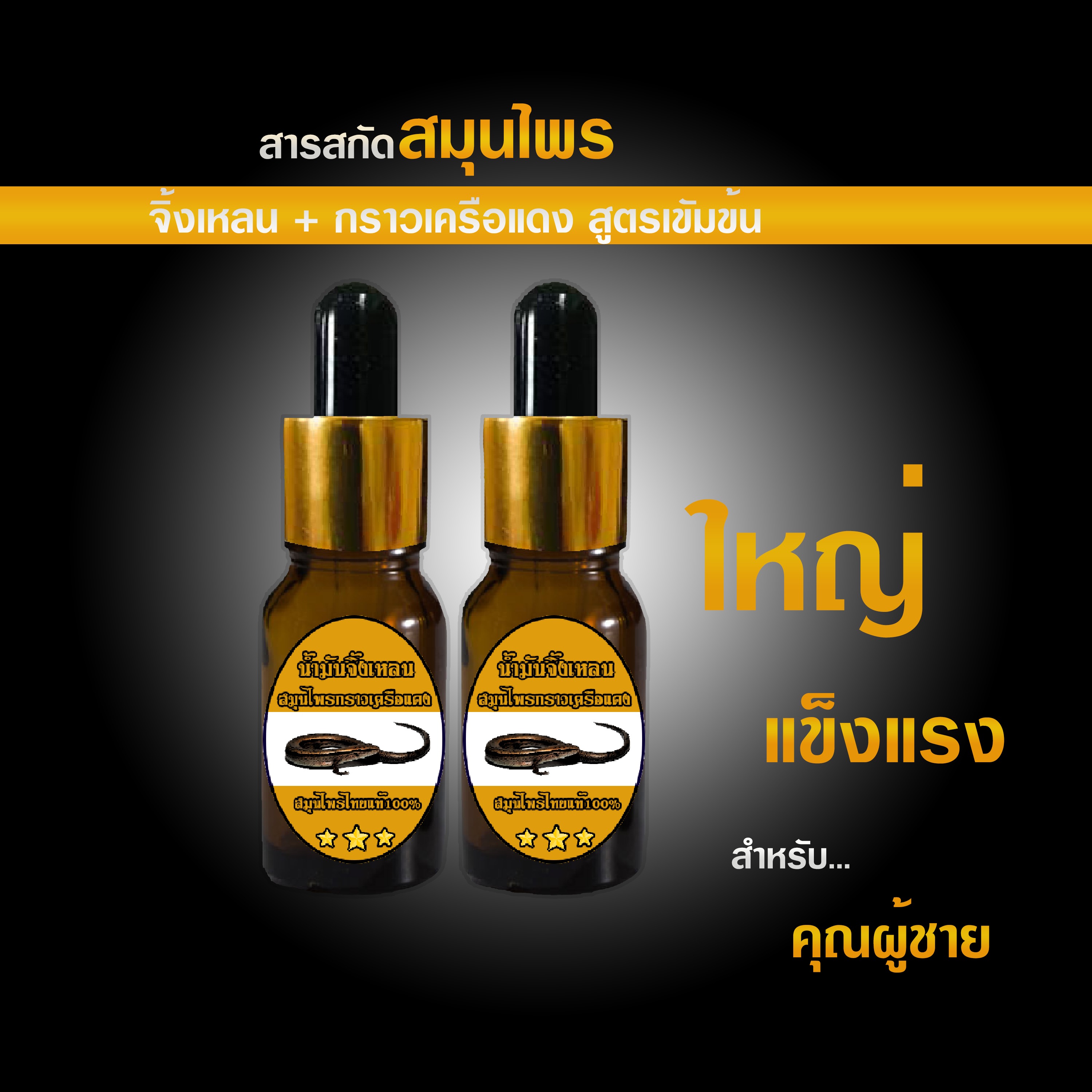 { น้ำมันจิ้งเหลน เข้มข้น 2 ขวด ส่งฟรี }