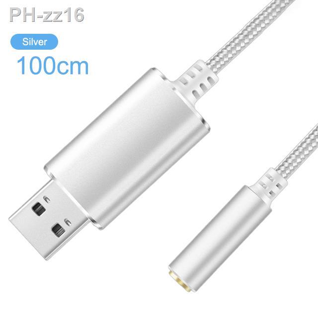 External Sound Card Adapter USB to 3.5 mm Jack Audio Conversion Line