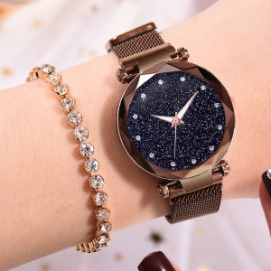 สินค้า Fashion Watch ถูกมาก นาฬิกาสไตล์เกาหลี นาฬิกา ผู้หญิง สวย แฟชั่นผู้หญิง สีน้ำตาล ทอง ดำ ม่วง น้ำเงิน แดง หน้าปัด ดาว จักรวาล กาแล็กซี่