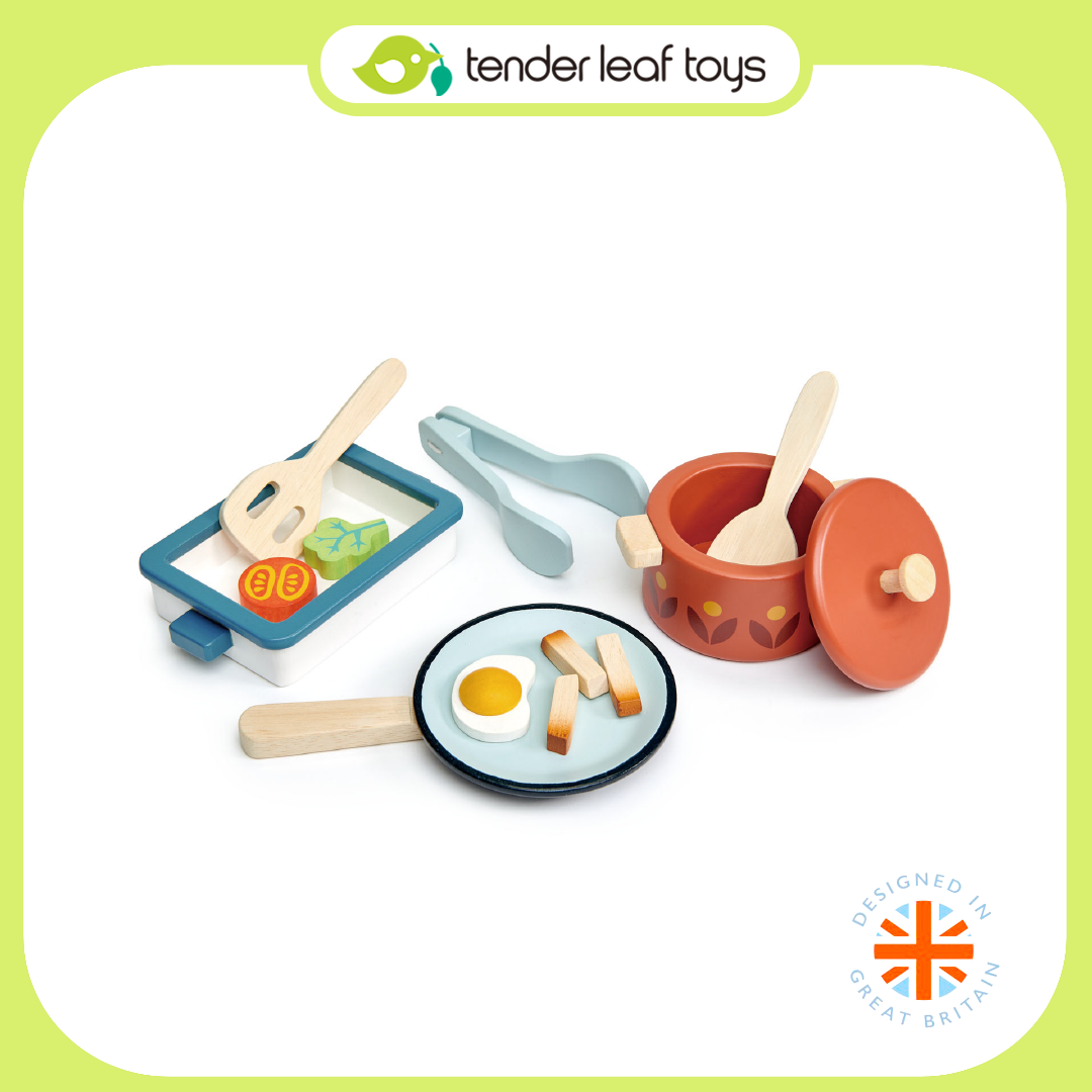 Tender Leaf Toys ของเล่นไม้ ชุดหม้อกระทะหรรษา Pots and Pans