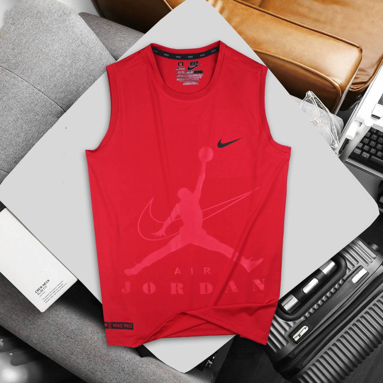 ของแท้อย่างเป็นทางการ Nike Unisex เสื้อกั๊กกีฬา วรรคเดียวกันในห้าง Y026-02