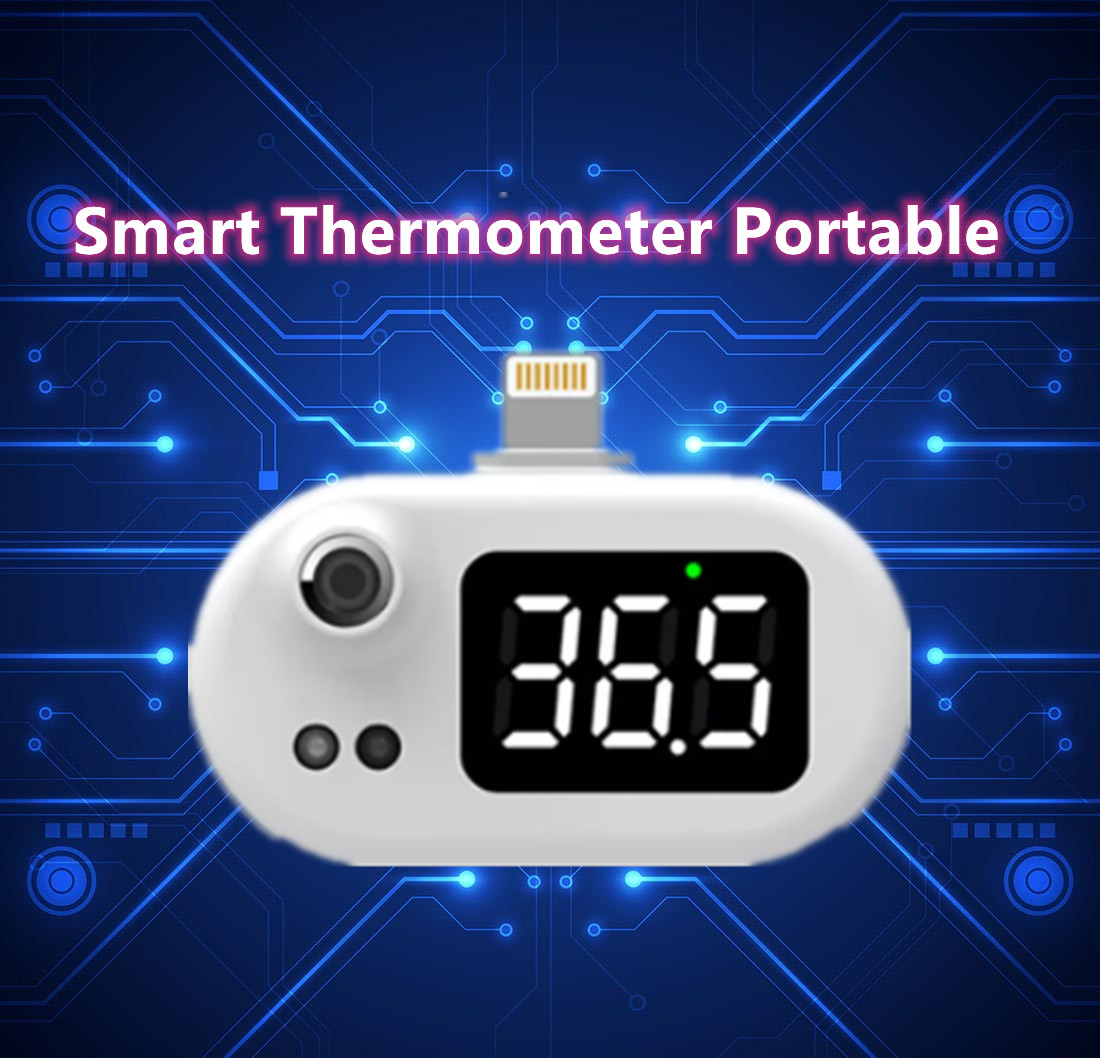 Smart Thermometer Portable Mini Mobile Phone Thermometer เครื่องวัดอุณหภูมิมือถือ USB (3 ตัวเลือกอินเทอร์เฟซ: Android หรือ Type-c หรือเหมาะสำหรับ app-e) โทรศัพท์มือถือทุกรุ่นสามารถใช้งานได้