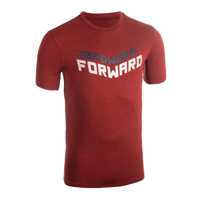 เสื้อยืด/เสื้อบาสเก็ตบอลสำหรับผู้ชายลาย Power Forward รุ่น TS500 (สีแดง)รองเท้าและเสื้อผ้าสำหรับผู้ชาย