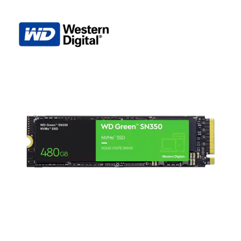 ภาพสินค้าWD SSD 480GB M.2 PCIE GREEN SN350 NVME WDS480G2G0C รับประกัน 3ปี SYNNEX จากร้าน NAVA IT GROUP บน Lazada ภาพที่ 1