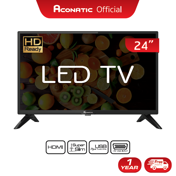 Aconatic LED TV อนาล็อคทีวี 24 นิ้ว รุ่น 24HA502AN (เป็นจอคอมพิวเตอร์ได้)