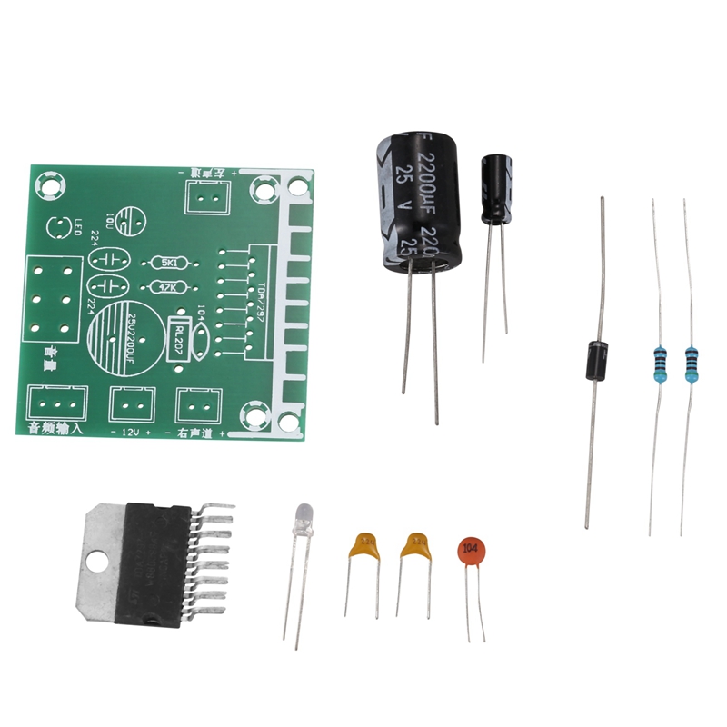 Tda7297 Amplifier Board Spare Parts Dc 12V Grade 2.0 Dual Audio