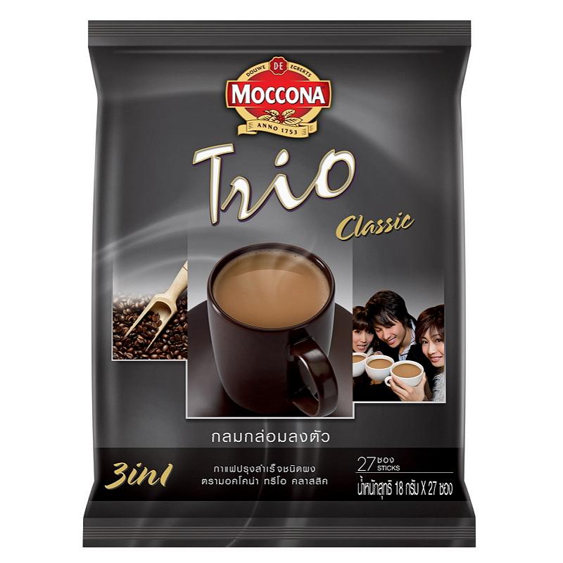 Moccona Trio Classic 18 g x 27 Sticks.มอคโคน่า กาแฟปรุงสำเร็จชนิดผง ...