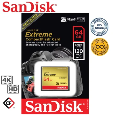 SanDisk 64GB Extreme Compact Flash 800x (120MB/s)
