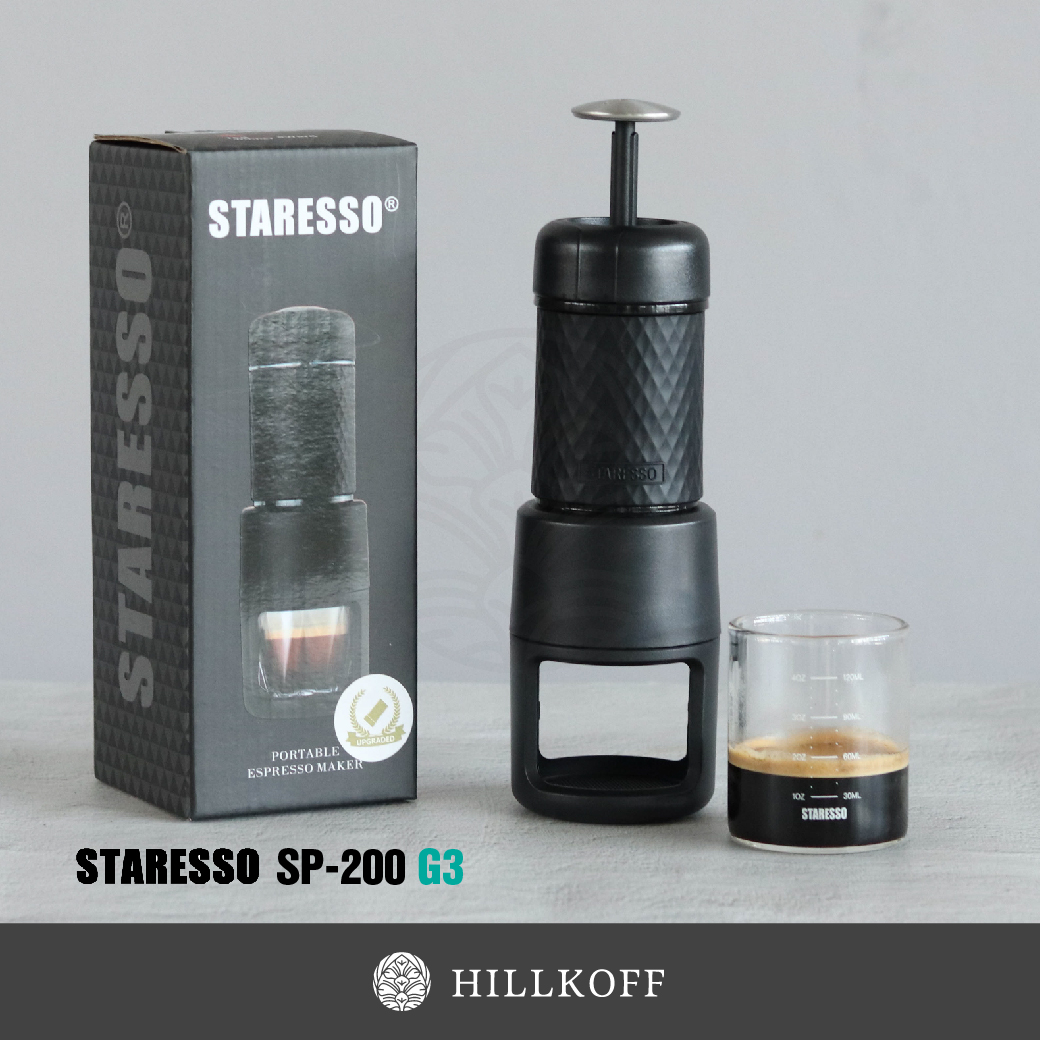 HILLKOFF : เครื่องสกัดกาแฟสด Staresso แบบพกพา รุ่น SP–200 Black(Gen 3)