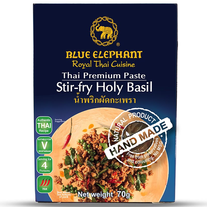 Promotion???? Free Shipping Blue Elephant Thai Basil Stir Fry Paste 70g