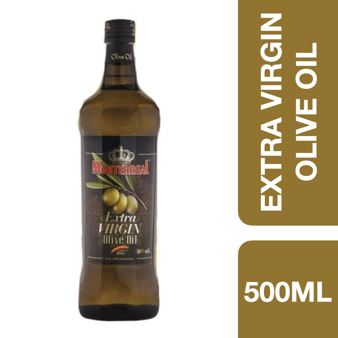 Monterreal Extra Virgin Olive Oil 500ml ++ มอนทรีออล น้ำมันมะกอกเอ็กซ์ตร้า เวอร์จิ้น 500มล
