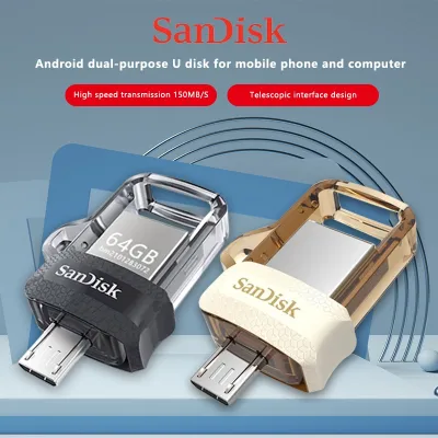 LOCAL STOCK🔥SanDisk OTG 16GB-32GB-64GB-128GB Ultra Dual Flash Drive m3.0 for Android Devices and Computers - microUSB🔥