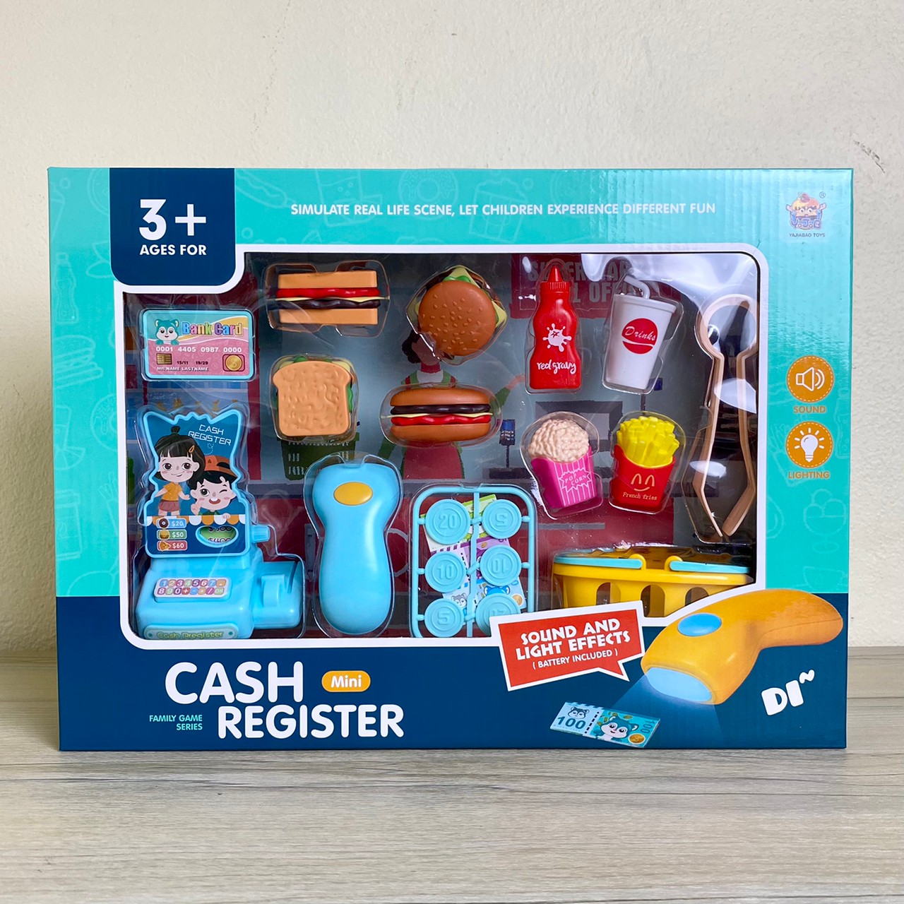 Mika Toys ของเล่นแคชเชีย ของเล่นขนม มีเสียง สีไฟ Mini Cash Register แคทเชียร์ของเล่น ชุดของเล่น ซุปเปอร์มาร์เก็ต ของเล่นแคทเชีย แคชเชียร์คิดเงิน