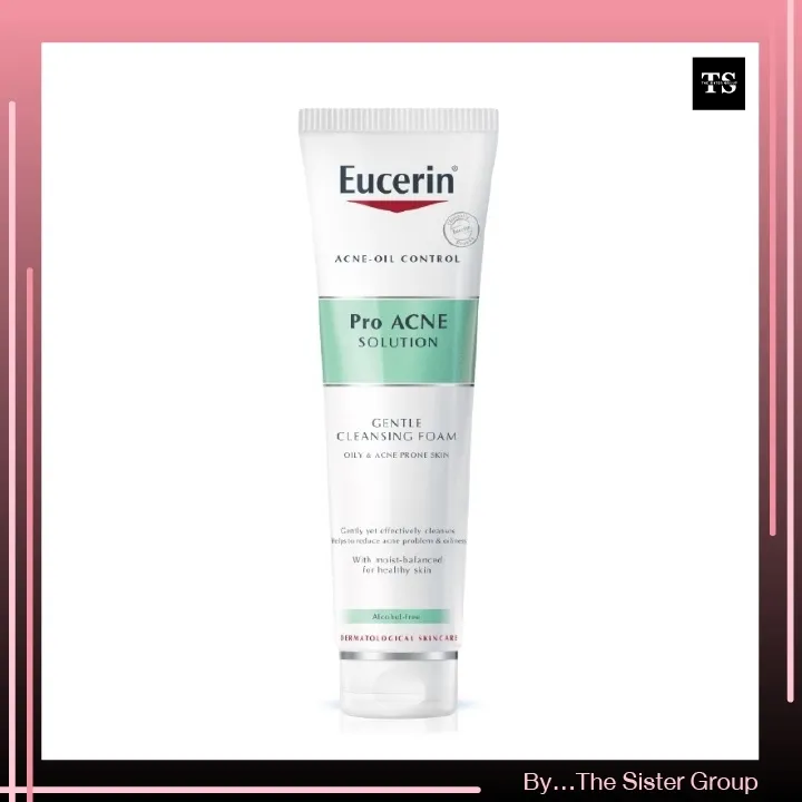 Eucerin Pro Acne Solution Gentle Cleansing Foam 150g  EXP:02/2023 ยูเซอริน โปร แอคเน่ เจนเทิล โฟม โฟมล้างหน้า 150กรัม