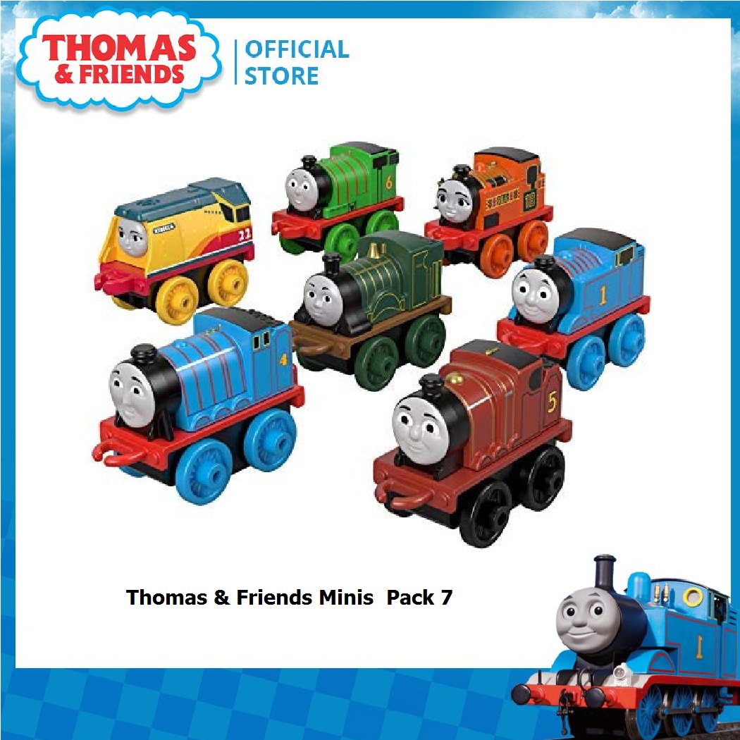 Thomas & Friends MINIS Steamies Rule! 7 Pack รถไฟ โทมัส มินิ  แพค 7 ชิ้น GFX15 ของเล่น รถไฟของเล่น