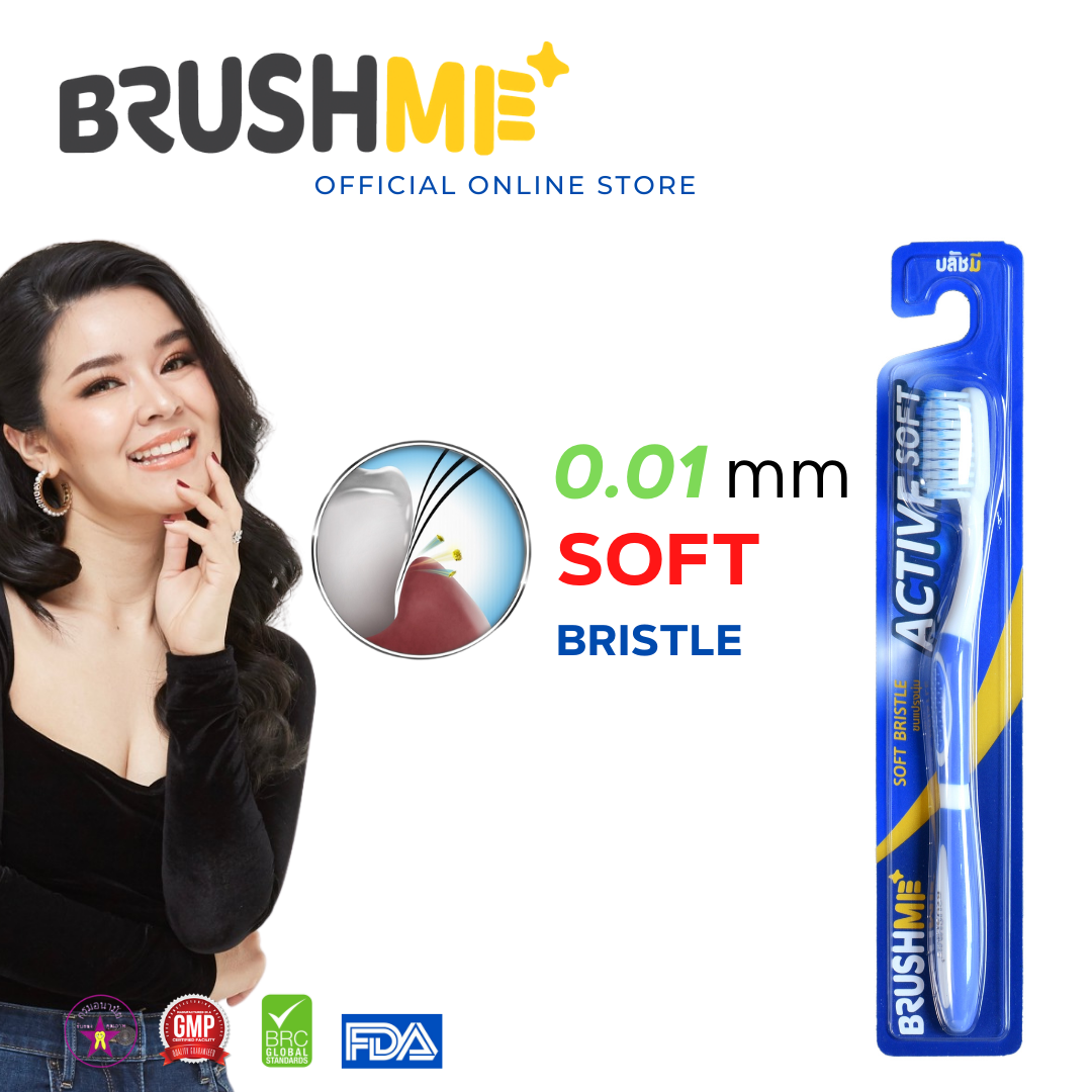 แปรงสีฟันบลัชมี รุ่น Active Soft(แปรงสีฟัน,แปรงสีฟันขนนุ่ม,Brushme,Toothbrush)