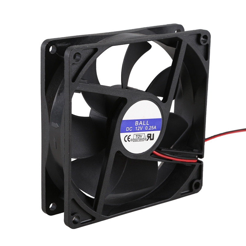 3Pcs 92mm X92mm x 25mm DC 12V 2Pin 65.01CFM Computer Case CPU Cooler ...