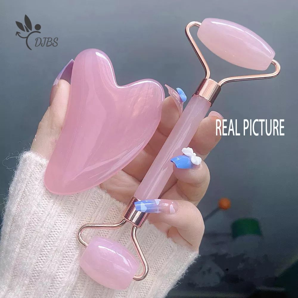 ZZOOI Pink Beeswax Roller Gua Sha Massager for face Neck Eye Scraper Roller Tools Guoache Facial Skin Care Beauty Health...