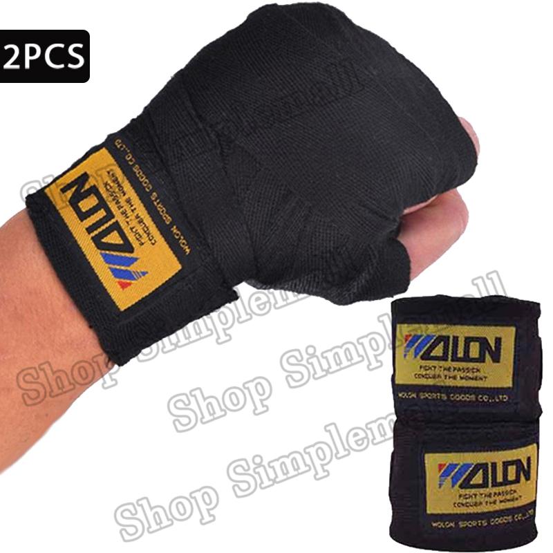 ผ้าพันมือ ซ้อมชกมวย ยาว ผ้าพันมือซ้อมมวย 5cm ยาว 3m Cotton Muay Thai MMA Taekwondo Hand Gloves Wraps Boxing Bandage Boxing Strap Simplemall
