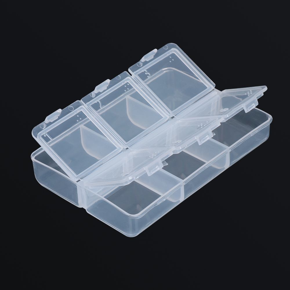 1PCS Transparent Plastic Storage Case 6 Days Tablet Pill Medicine Box ...