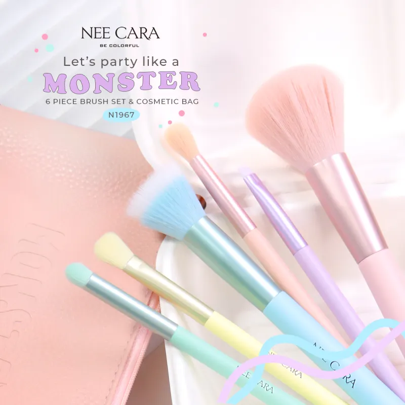 ภาพสินค้าN1967 Nee Cara เซตแปรงMonster 6ชิ้น จากร้าน Lotta shop บน Lazada ภาพที่ 2