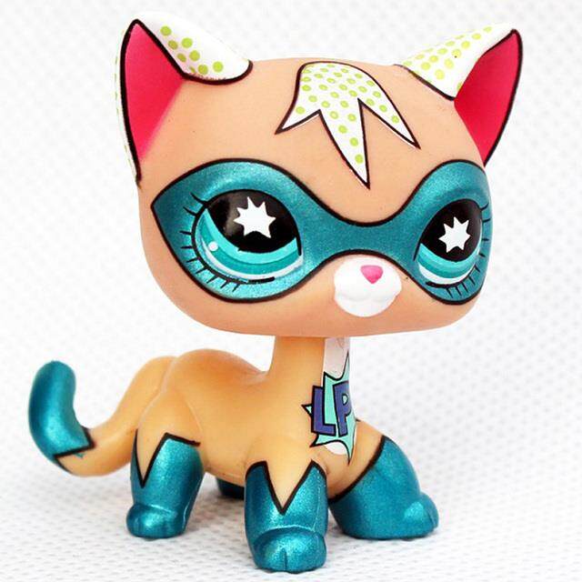 LPS CAT Rare Littlest pet shop Toys Mini Stands Short Hair Kitten Old  Figures Collection Original Bobble head toys