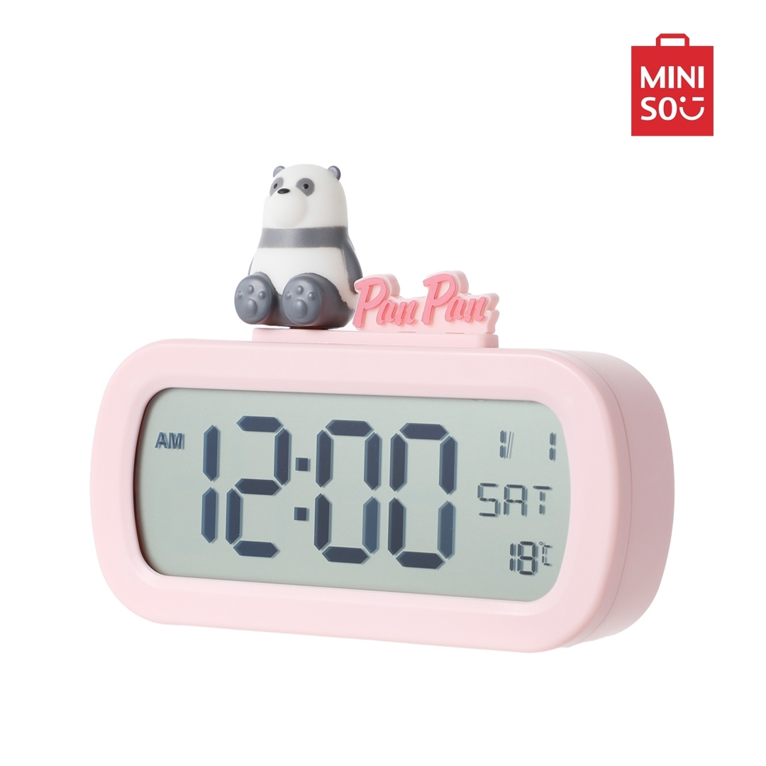 Mini So Clock Miniso นาฬิกาปลุก We Bare Bears Collection 5.0 Alarm Clock Panda Pink ...