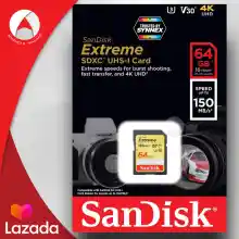 ภาพขนาดย่อของภาพหน้าปกสินค้าSanDisk Extreme SD Card SDHC / SDXC 32GB , 64GB , 128GB , 256GB (SDSDXVT) เมมโมรี่การ์ด SDCARD แซนดิส ประกัน Lifetime Synnex จากร้าน Actioncam Thailand บน Lazada ภาพที่ 2
