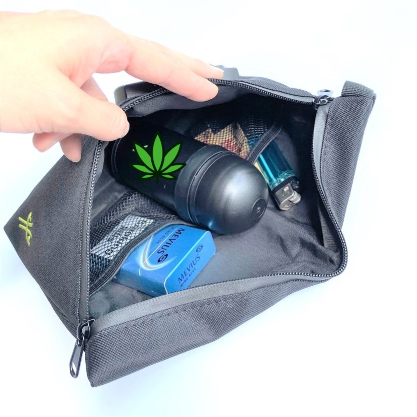 กระเป๋าเก็บกลิ่น มีล็อค เก็บสมุนไพร (สีเขียว) Smell Proof Bag