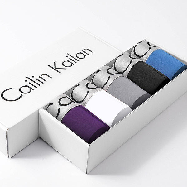 CK 1 กล่อง มี 5 ตัว (ชุดจัดเซ็ต) กางเกงในชาย พร้อมกล่อง พร้อมส่ง มีหลายแบบสีให้เลือก ( กล่อง 5 ตัว แบบขายาว Cailin Kailan)