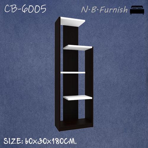 Furnish.ชั้นเอนกประสงค์ 60ซม. รุ่นCB-6005 สีโอ๊คดำ/ขาว