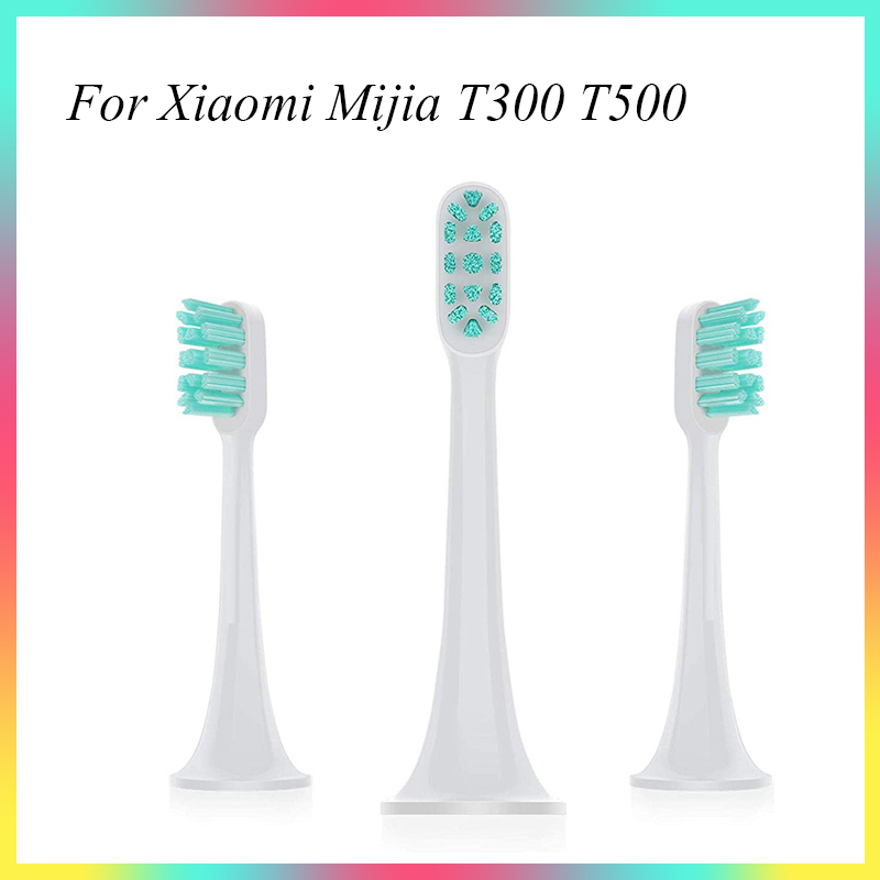 Xiaomi หัวแปรงสีฟัน หัวแปรง 3ชิ้น Replacement ToothBrush Heads For Xiaomi Mijia T300 T500 Sonic Electric Toothbrush Oral Whitening Ultrasonic 3D High-density ToothBrush Heads 3PCS