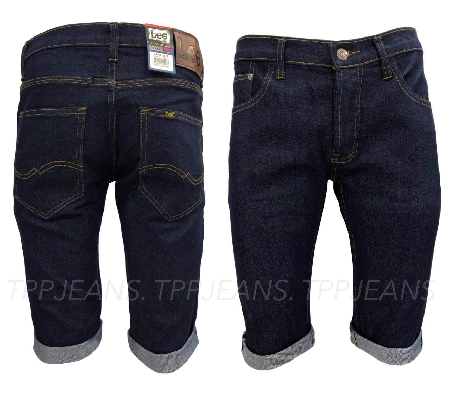 TPPJEANS DarkBlue Shorts Denim กางเกงยีนส์ยืดชาย สีดาร์คบลู งานปักเนียน เป้ากระดุม Size 28-38 รับชำระปลายทางครับ
