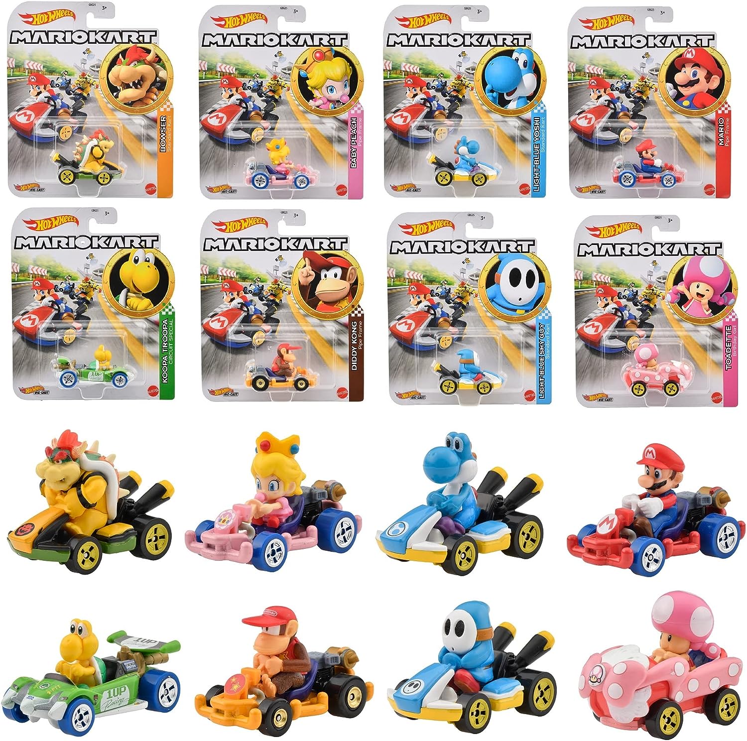 HOT WHEELS Mario Kart - Pipe Frame Met Glider (HDB40) - Coole Metalen Raceauto 1:64 Voor Kids