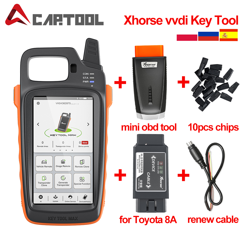 Xhorse VVDI Key Tool Max with Super Chips Remote Key Programmer Plus and VVDI MINI OBD Tool obd2 Auto Diagnostic Tools