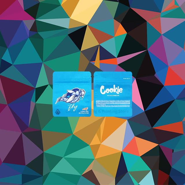 100 PACK Resealable Cookies Bags 3.5 Mylar Edibles Bags Smell Proof