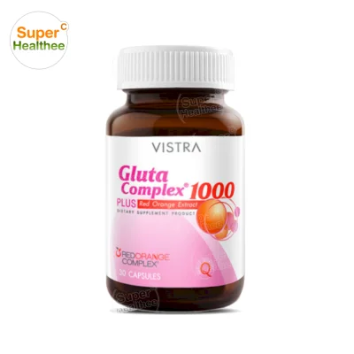 Vistra Gluta Complex 1000 Plus Red Orange Extract 30 Capsules วิสทร้า กลูต้า คอมเพล็กซ์ 1000 พลัส เรด ออเรนจ์ เอ็กซ์แทร็คซ์ 30 แคปซูล