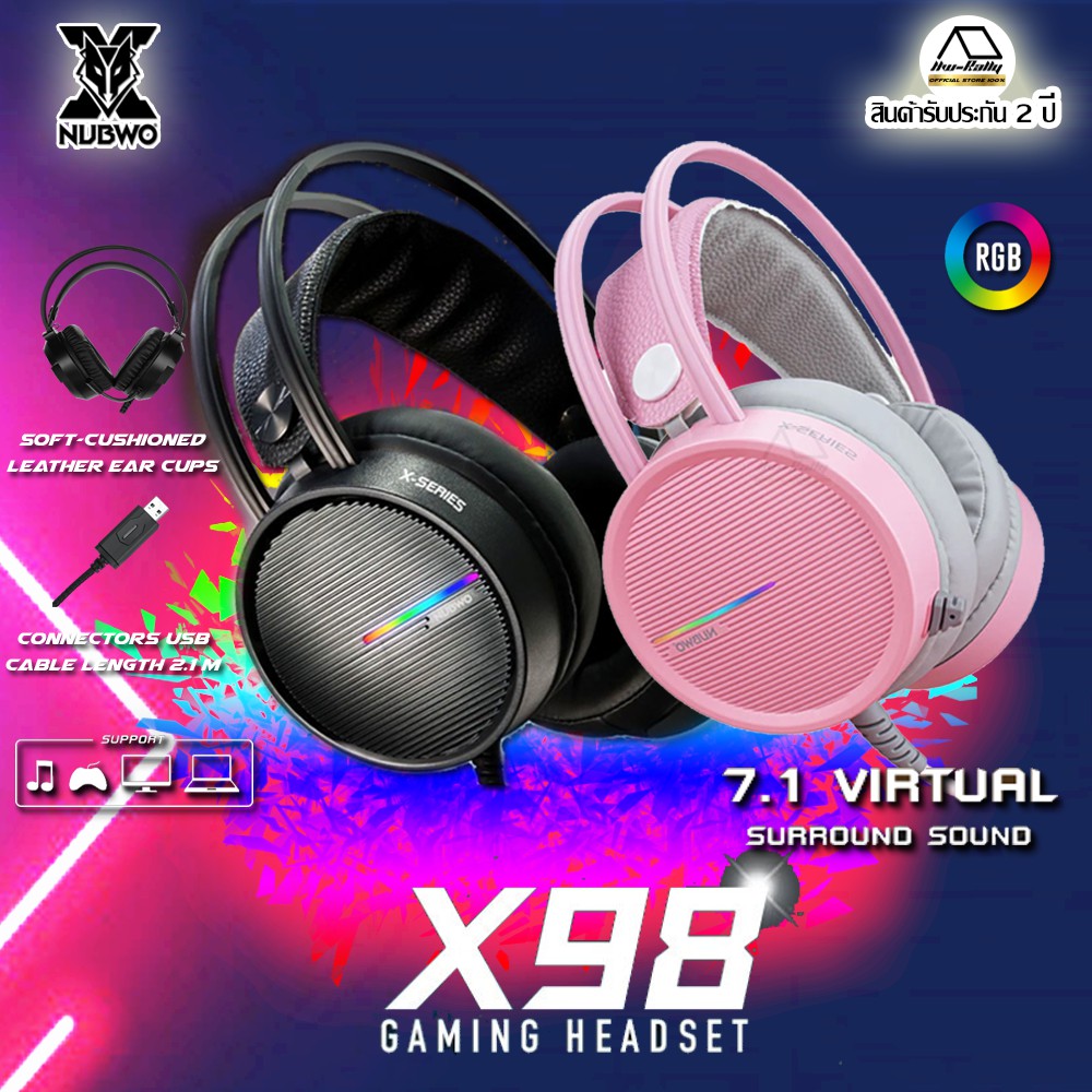 Nubwo x98 gaming best sale headset 7.1 virtual surround