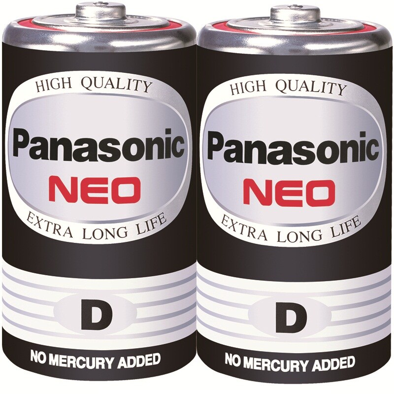 ถ่าน แบต Panasonic NEO D คู่ ดำ 1.5V R20NT/2SL 2 ก้อน D BATTERY ถ่านไฟฉาย วิทยุ