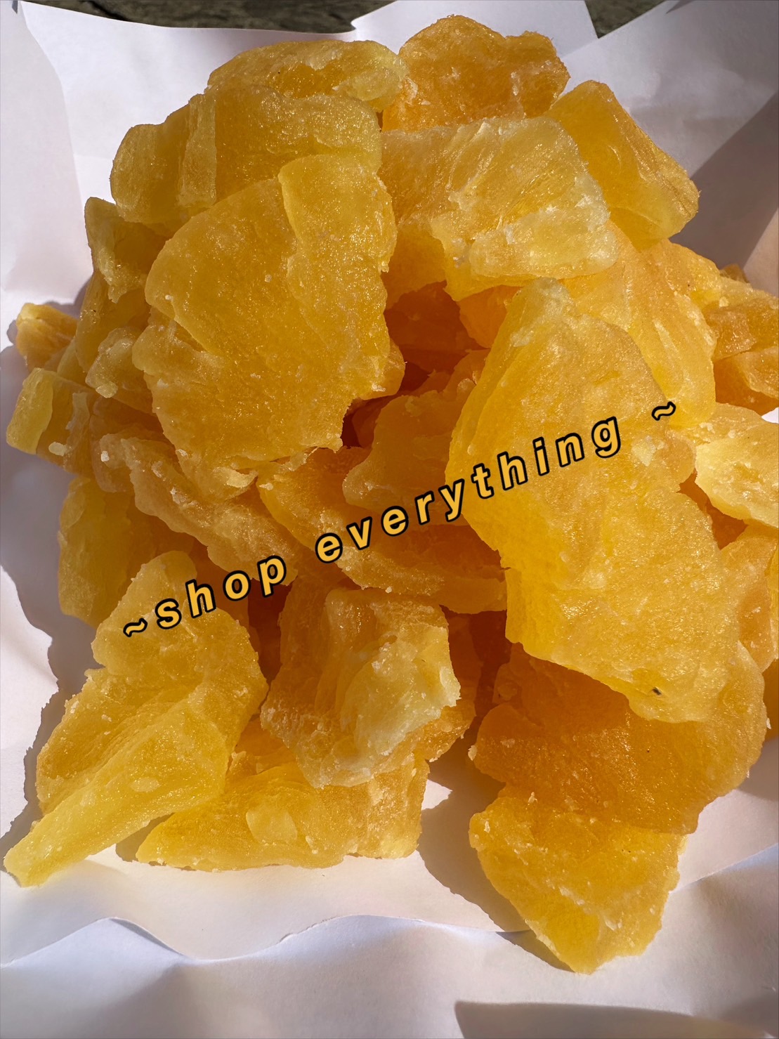 เนื้อสัปปะรดอบแห้งบ้านคา(Dried pineapple)ขนาด 500 กรัม หวาน ฉ่ำ เนื้อ