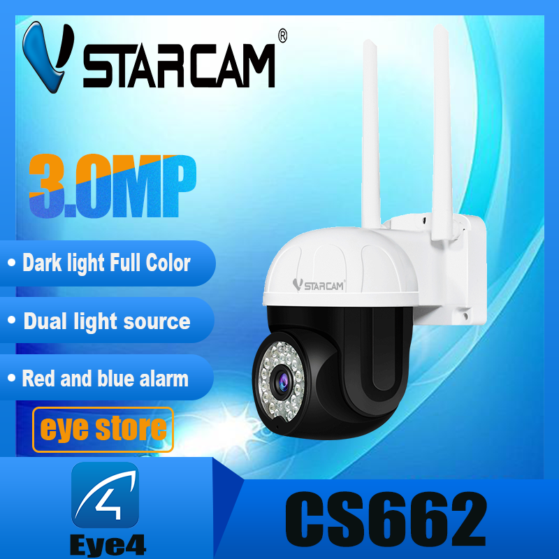 Vstarcam CS662 ใหม่2021 กล้องวงจรปิดไร้สาย Outdoor ความละเอียด 3MP(1296P) กล้องนอกบ้าน ภาพสี มีAI+ คนตรวจจับสัญญาณเตือน