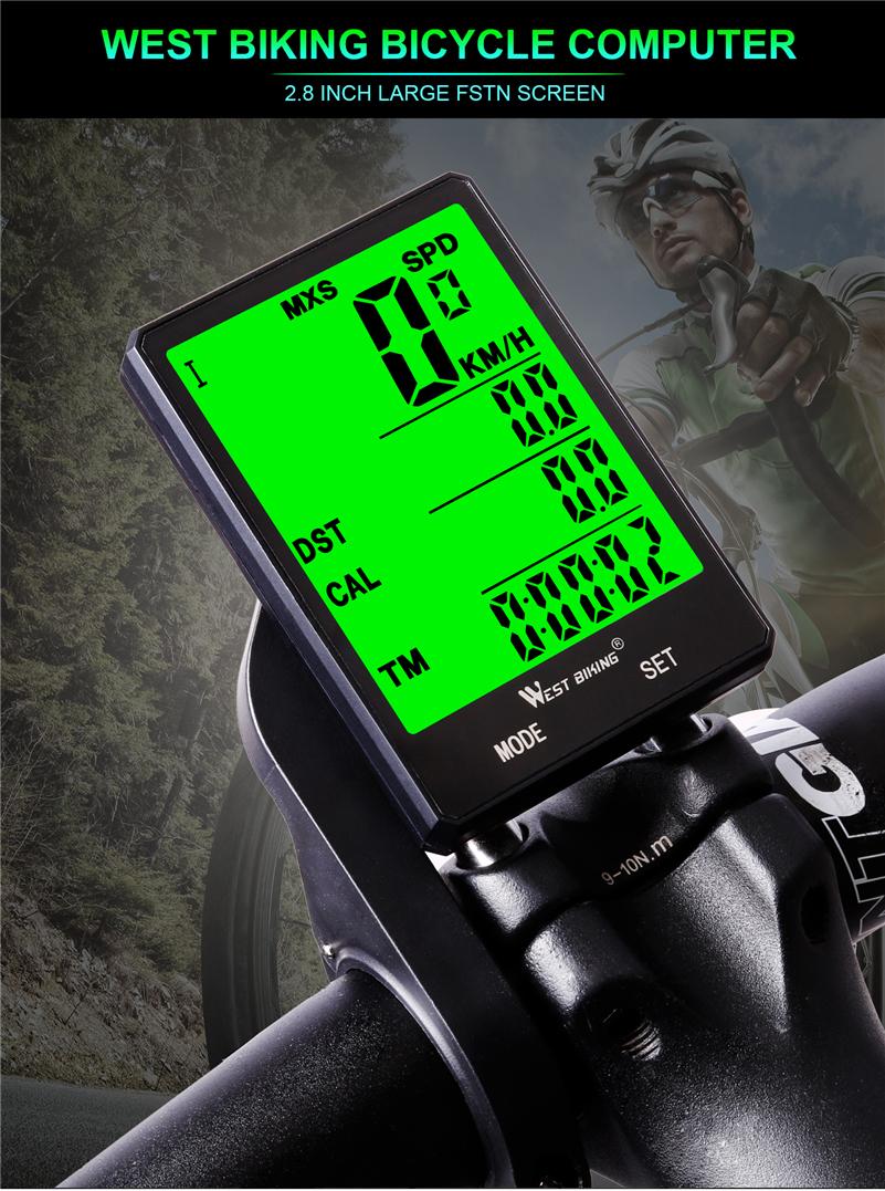 ไมล์จักรยาน เครื่องวัดความเร็วจักรยานไร้สาย (Wireless Speedometer) West Biking