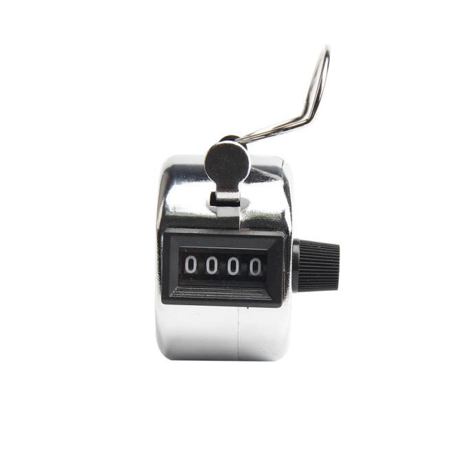 Bloomyshop Tally Counter Hand Held Clicker 4 Digit Chrome Palm Golf ...