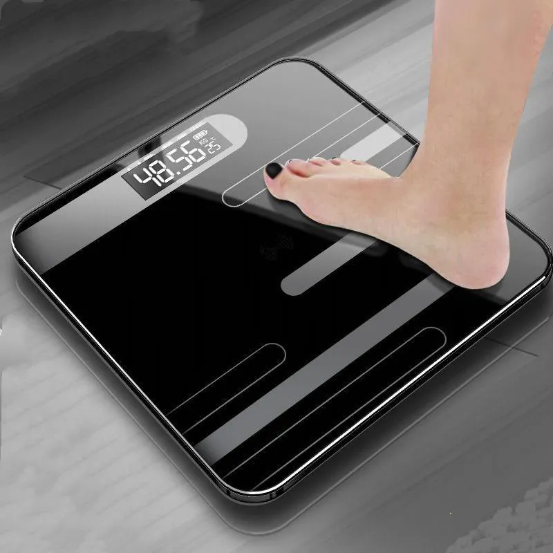 เครื่องชั่งน้ำหนัก ดิจิตอล ที่ชั่งน้ำหนัก ตาชั่ง แสดงอุณหภูมิ หน้าจอ LCD  แบบใส่ถ่าน