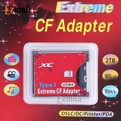 อะแดปเตอร์แปลงเอสดีการ์ด(SD card)เป็นซีเอฟการ์ด(CF card) ใช้กับกล้องรุ่นเก่าที่ยังใช้ CF card อยู่ - SD card to CF card Adapter Type I